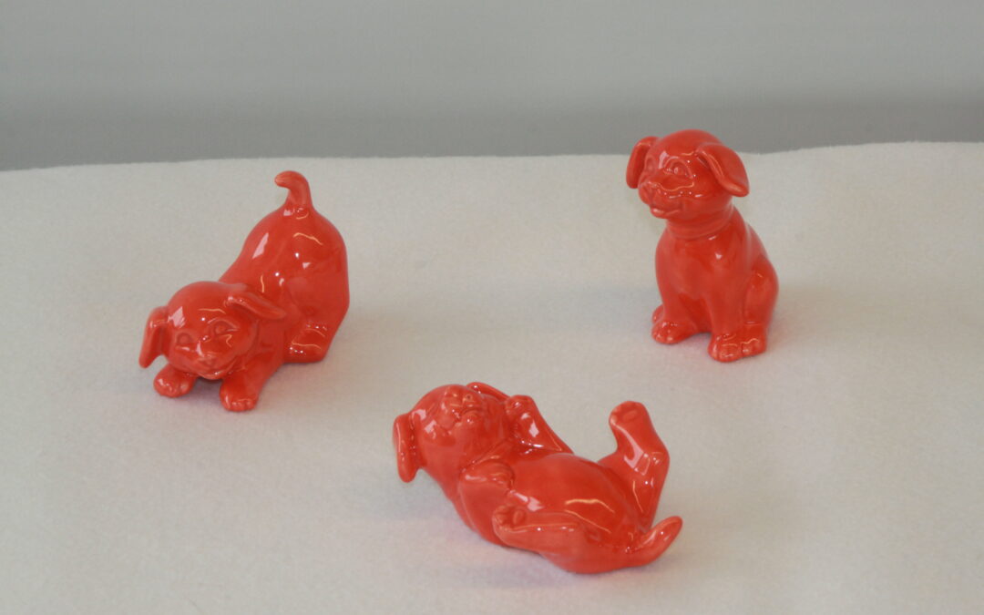 Keramiek dogs red